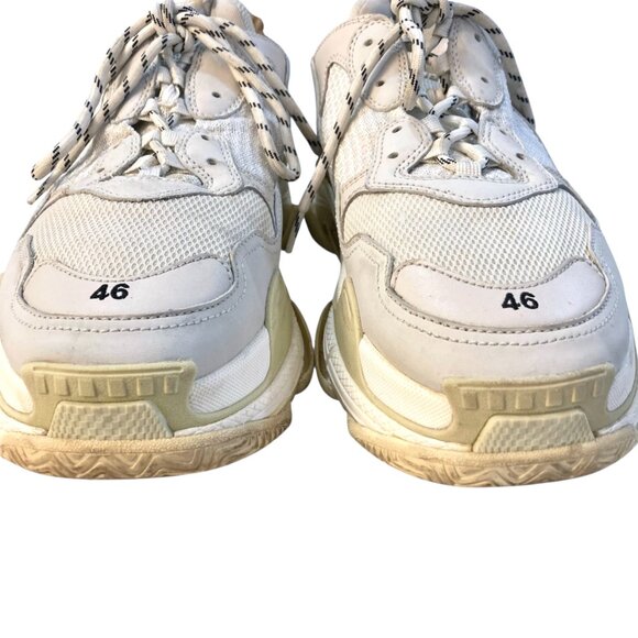 BALENCIAGA TRIPLE S SNEAKERS White w/Gray - Picture 4 of 15